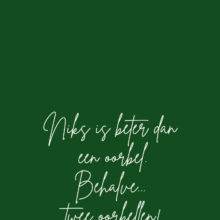 Niks is beter dan een oorbel. Behalve twee oorbellen!