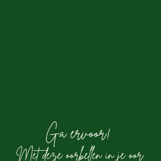 Ga ervoor! Met deze oorbellen in je oor.