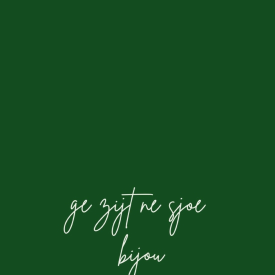 Ge zijt ne sjoe bijou